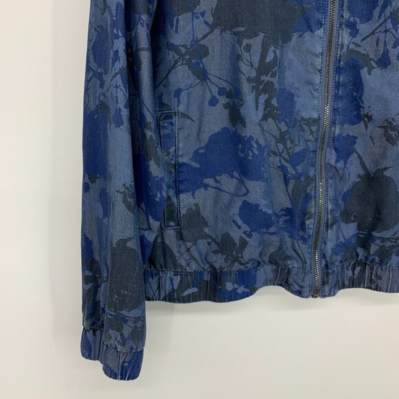 Juicy Couture Jacket Blue Camo Full Zip Front Lyocell - Picture 5 of 11